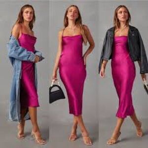 Elegant Pink Slip Dress